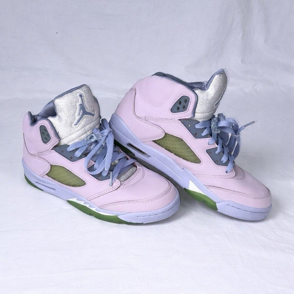 Nike Jordan Brand Air Jordan 5 Pink Green Jumpman Sneakers Youth Size Y7 GS